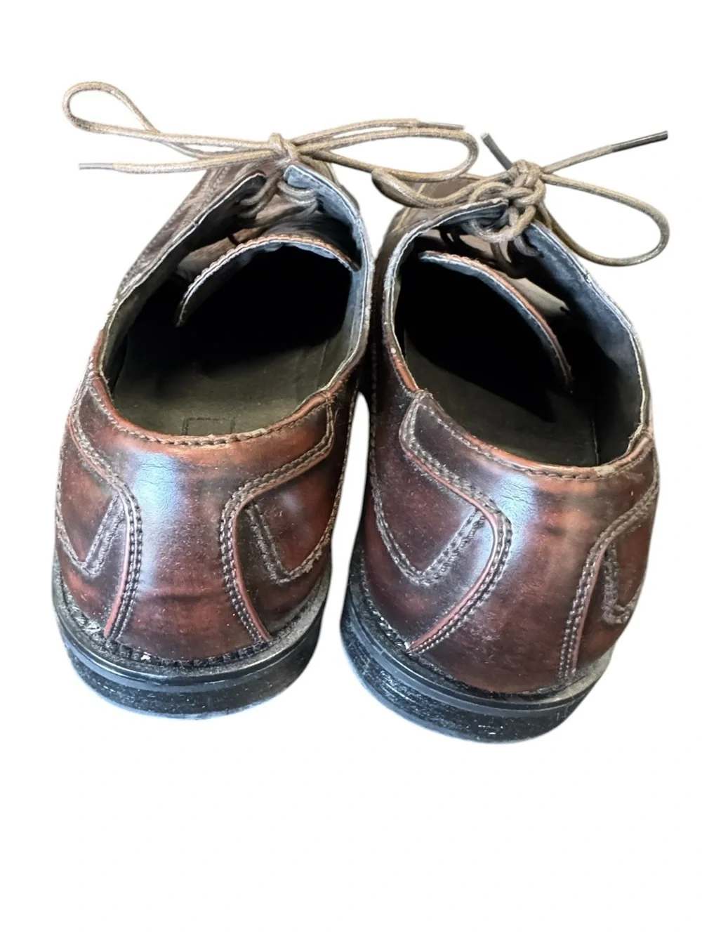Nice Classic ALFANI Men’s 13M Brown Leather Lace-Up Dress Shoes